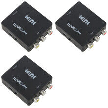 3X 1080P Composite to RCA Audio Video AV CVBS Converter Adapter for HDTV