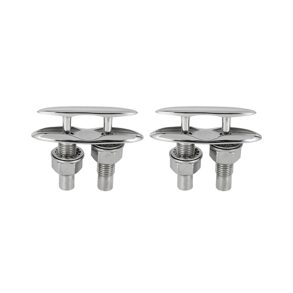 2X Boat Ship Mooring Dock Neat Cleat Stainless Steel Double-Deck Push-Pull Cable Bolt Marine 6033725909871