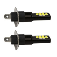 6Pcs H1 Car Led 12V-24V 12Smd Light Bulb 3030 Chipset,W5W Bulb194 Led Bulb for Fog Lights White