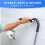 Conjunto de 2 barras de apoio de 40 cm (16 polegadas) compatíveis com banheiras e chuveiros, barras de apoio antiderrapantes para deficiente 3
