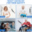 Conjunto de 2 barras de apoio de 40 cm (16 polegadas) compatíveis com banheiras e chuveiros, barras de apoio antiderrapantes para deficiente 5