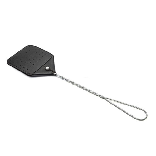 Leather Fly Swatter with Iron Wire Handle