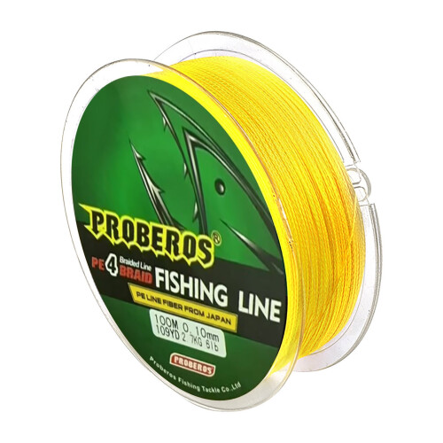 Fir de pescuit împletit din PE cu 4 fire, 100 m, 30 lb