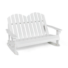 Adirondack rocking chair white 2-person