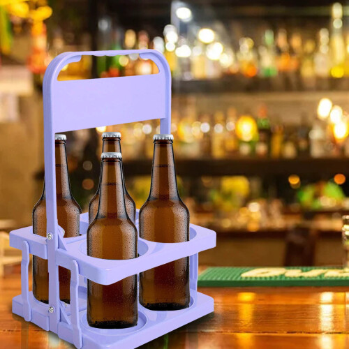 Foldable reusable drink holder with handle 1 piece