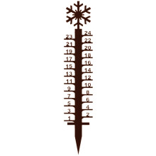 Sneeuwmeter met sneeuwvlokmotief – ijzer, 40 cm