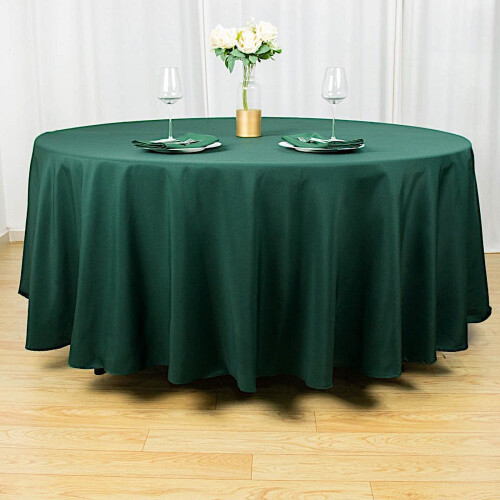 Premium Polyester Round Tablecloth 108 in