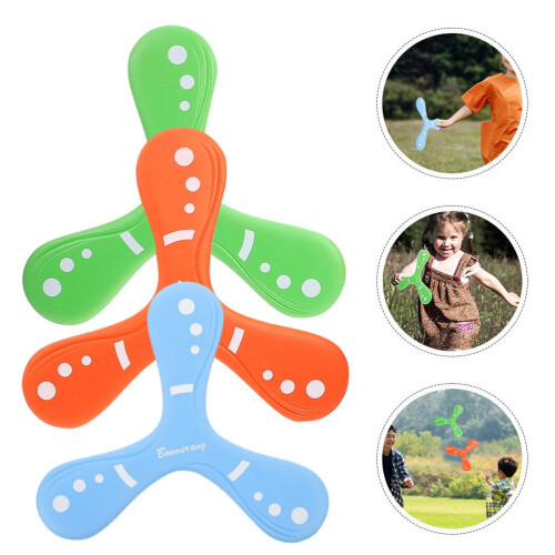 3-Pack EVA Flying Boomerangs for Outdoor Play