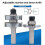 2pcs Adjustable T-Joint Knife for Flooring Male/Female Woodworking Panel Joining Knife Carving Machine Milling Cutter 8