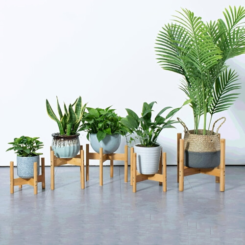 Supporto per fiori in bambù per pavimento o balcone – 1 pezzo 1