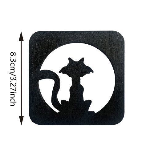 Halloween Wooden Coffee Coaster Set 1