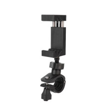 Moottoripyörän puhelinteline, navigointiteline, pyörivä ja säädettävä kulma, ei näkymää estävä muotoilu, minikokoinen, kompakti,