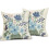 Fodere per cuscini floreali 40x40 cm, set da 2, in cotone e lino 2