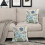 Fodere per cuscini floreali 40x40 cm, set da 2, in cotone e lino 3