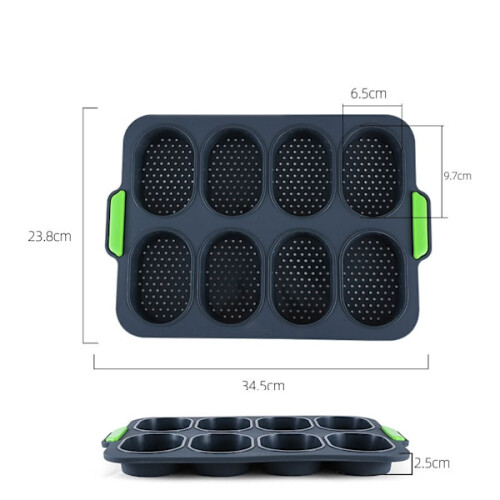 Mini Baguette Silicone Baking Tray, Non-Stick 1