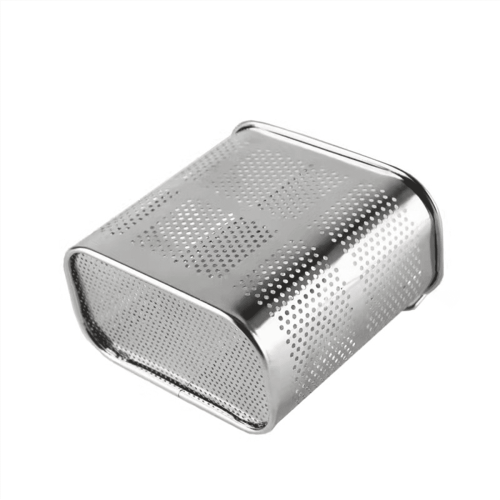 Porta bacchette in acciaio inox con 2 scomparti 1