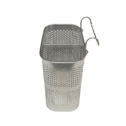 Porta bacchette in acciaio inox con 2 scomparti 2