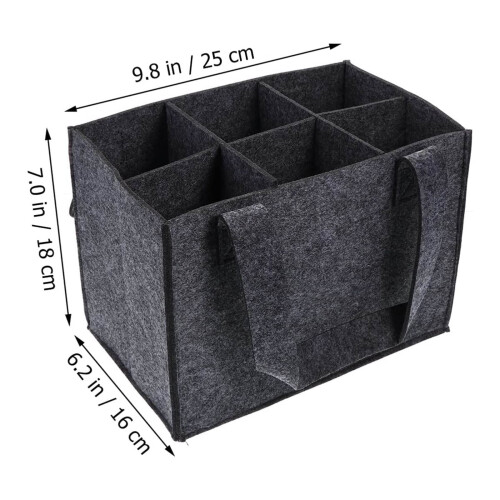 Wine cooler bag with divider 6-bottle insulated 2