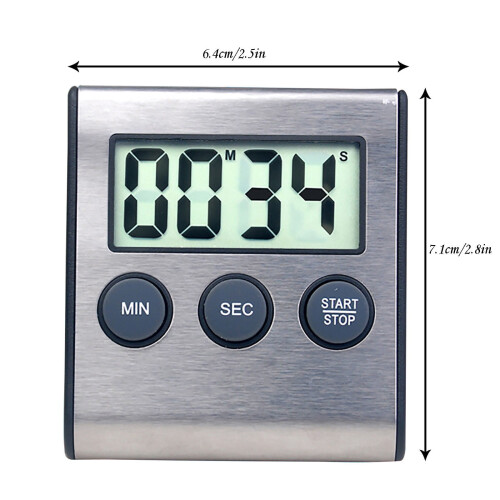 Termometro digitale per carne con timer, allarme e supporto magnetico. 2