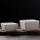 Witte keramische dipschaal 9x9x5,5 cm 2 stuks 5