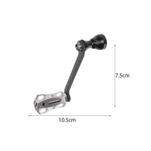 (10.5cmx7.5cm, Argent No Screw) Fishing Reel Handle Fishing Wheel Handle for Fishing Equipment River Fishing Gold with Screw