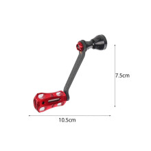 (10.5cmx7.5cm, Red No Screw) Fishing Reel Handle Fishing Wheel Handle for Fishing Equipment River Fishing Gold with Screw