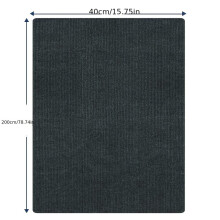 (Black, 40cmX200cm) A Roll Measuring 40Cm X 200Cm / 15In X 78In of Carpet, Non-Slip, Suitable for Home Use