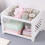 Dubbellaags bureau-opbergrek van wit plastic (1 stuk) 5