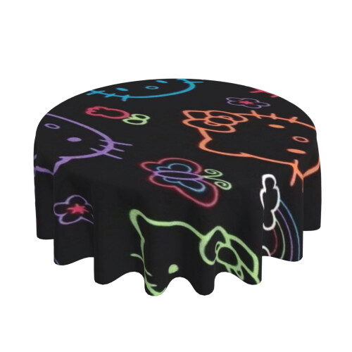 Hello Kitty Round Tablecloth 60 in, Polyester 1