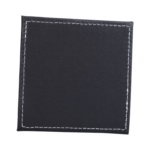 Sottobicchieri VIFERR in similpelle PU con supporto, set da 6 pezzi, neri 1