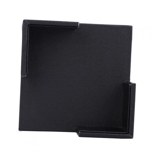 Sottobicchieri VIFERR in similpelle PU con supporto, set da 6 pezzi, neri 2