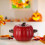 Keramisk soppgryta med lock, pumpa, 1500 ml 3