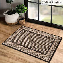 (40cmX60cm(15.7inX23.62in)) Light Luxury Pattern, 1.1cm Thick Sponge Floor Mat, Machine Washable, Suitable for Daily