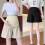 Breathable Polyester Pregnancy Shorts Flexible Elastic-Beige L 2