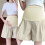 Breathable Polyester Pregnancy Shorts Flexible Elastic-Beige L 3