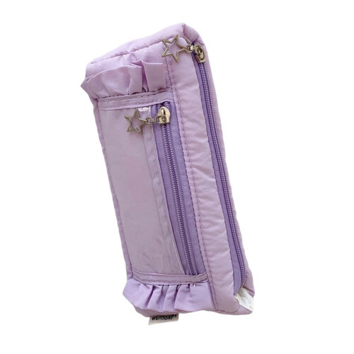 Stationeries Storage Bag Pen Holders Box Educational-Purple