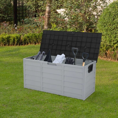 75-Gallon Outdoor Storage Box, Weatherproof Deck Box