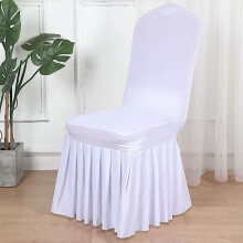 Funda blanca de spandex para silla de banquete (1 unidad)