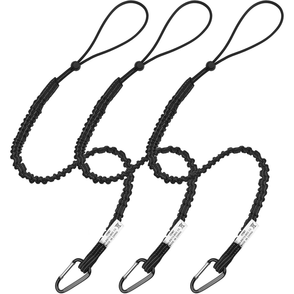 3-Pack Retractable Tool Lanyards With Aluminium Carabiner 9499224236882