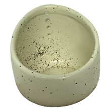 Pottery Herb Stripper Bowl,Ceramic Herb Stripper 4-white yellow