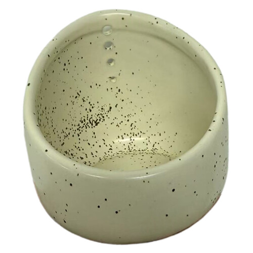 Pottery Herb Stripper Bowl,Ceramic Herb Stripper 4-white yellow