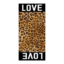 Strandhanddoek van microvezel met luipaardprint, 150x75 cm