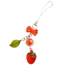 Stylish Inspired Phone Charm Lanyard Featuring Strawberry-Red