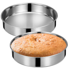 Moule à gâteau rond en acier inoxydable (2 pièces)