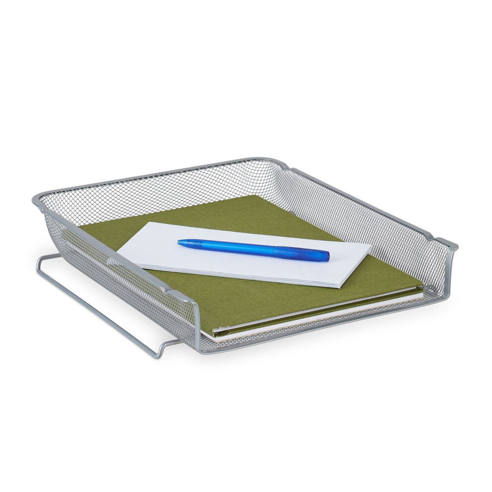 Stackable metal document tray