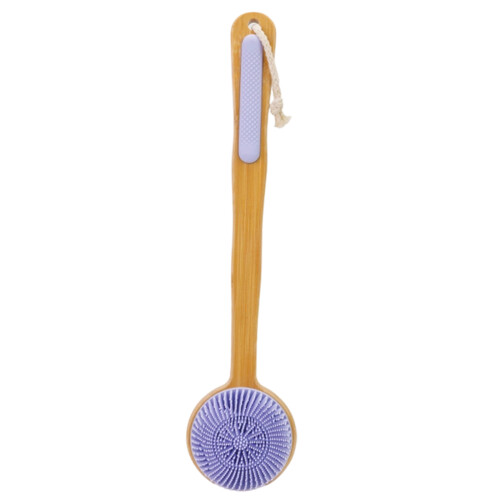 Relaxing Massage Bath Brush Using Silicone Flocking Head-Purple