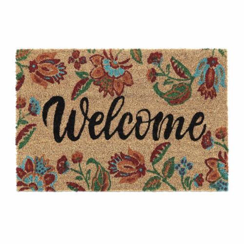 Welcome coconut door mat
