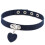 Κολιέ Denim Choker για γυναίκες, κολιέ Punk Goth με μενταγιόν σε σχήμα καρδιάς και γοτθική 1