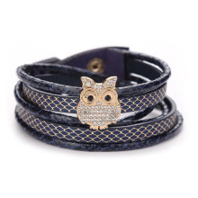 Boheemi kristalli rannekoru monikerroksinen nahkainen käsintehty helmillä koristeltu rannerengas sydänkoristeella helppokäyttöinen