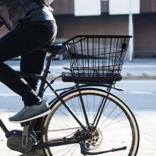 FRCOLOR Cykelkorg bak för elcyklar – Stål, 40x32x26cm